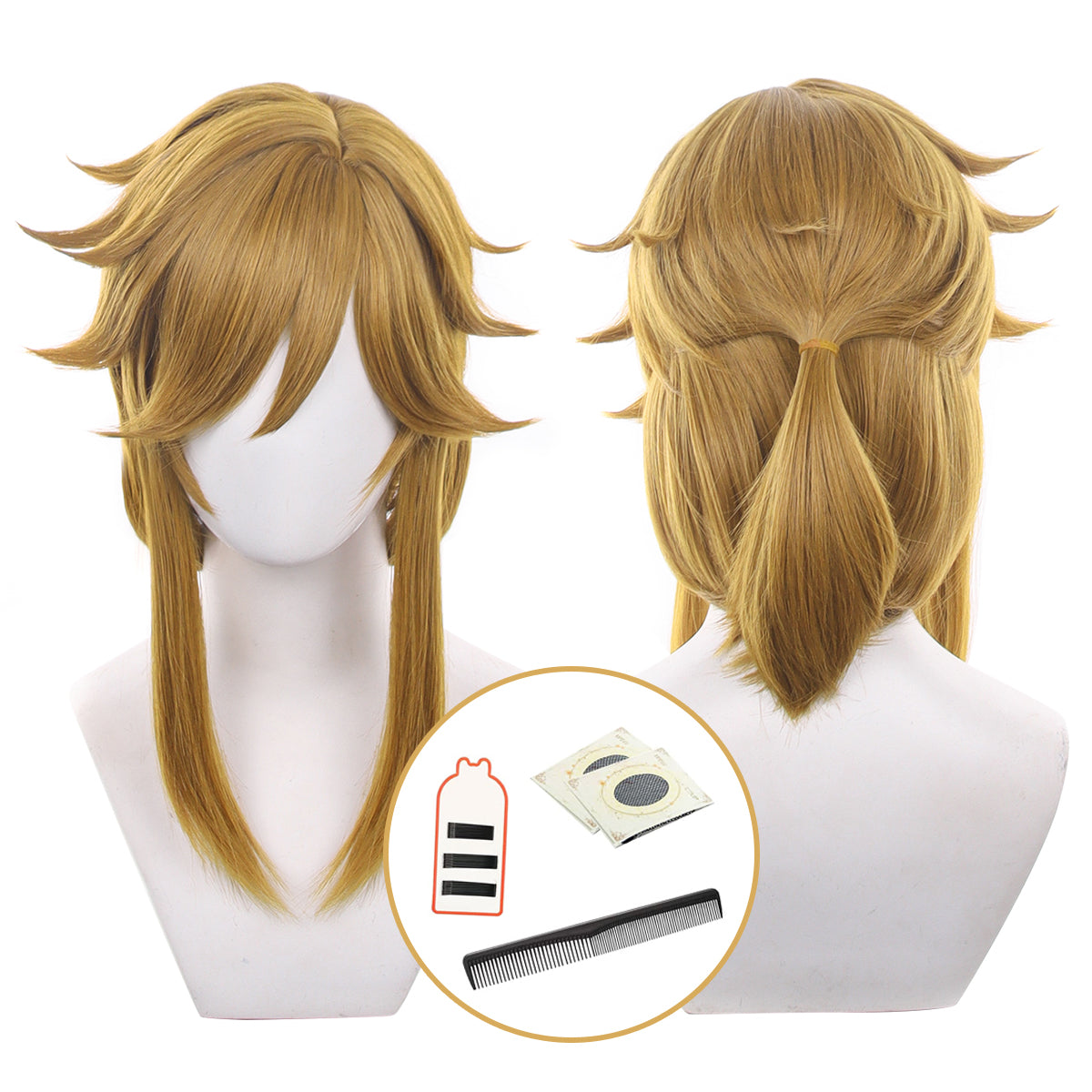 YOO Game Link Cosplay Costume Wig Faux Leather Accessories Top Pants Halloween Christmas Convention Gift thumbnail 13