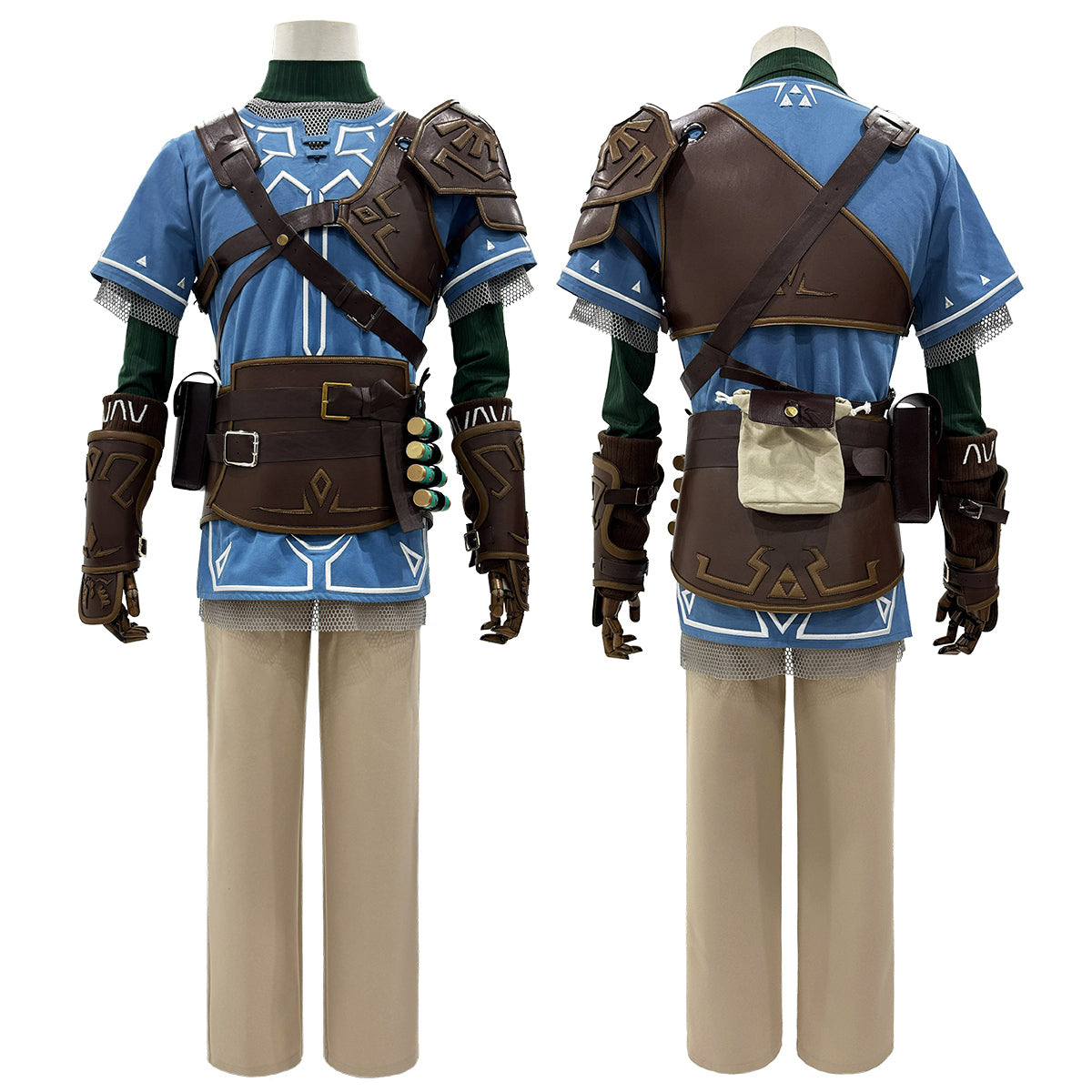 YOO Game Link Cosplay Costume Wig Faux Leather Accessories Top Pants Halloween Christmas Convention Gift thumbnail 2