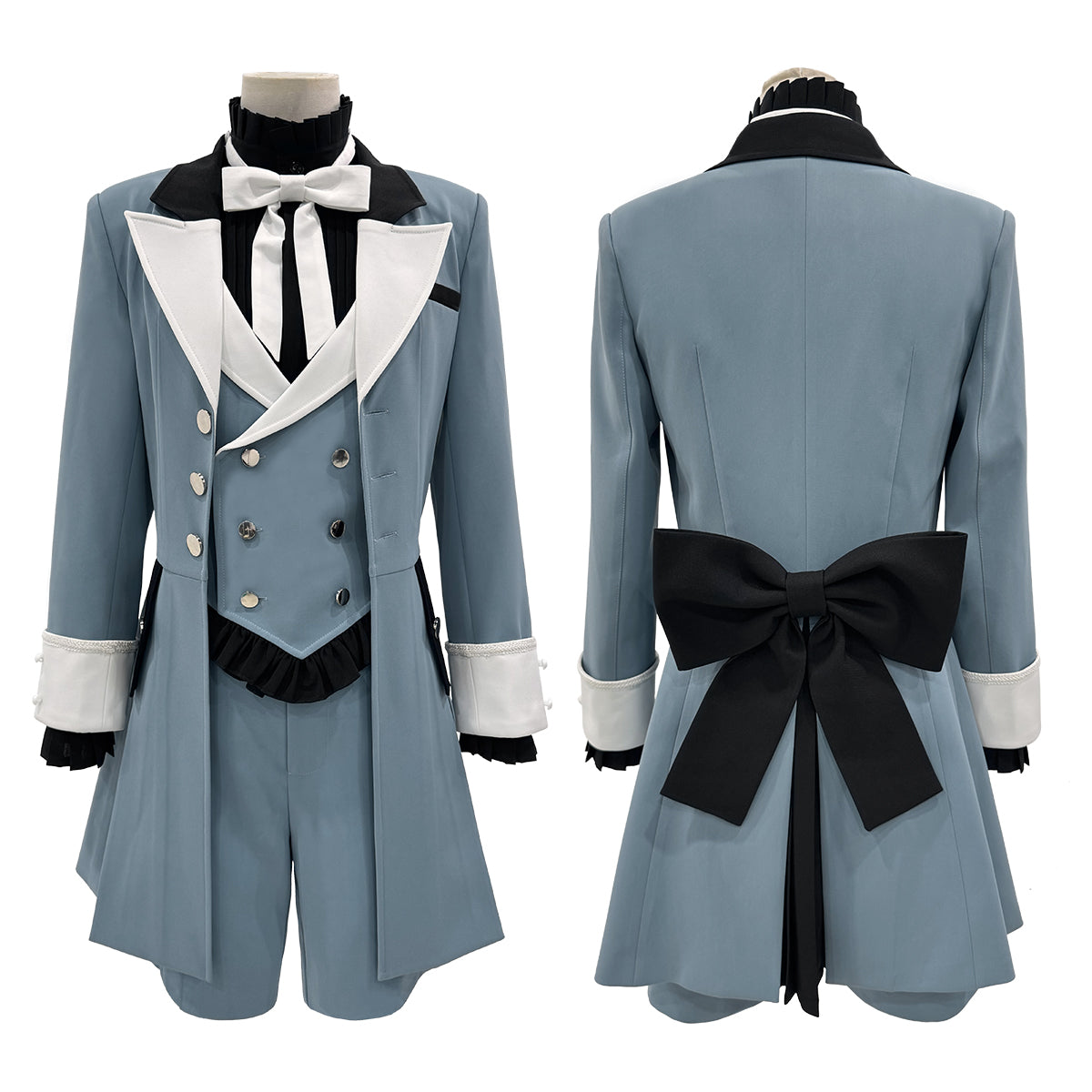 YOO Anime Ciel Phantomhive Brother Cosplay Costume Coat Shorts Shirt Vest Animation Convention Halloween Christmas thumbnail 2