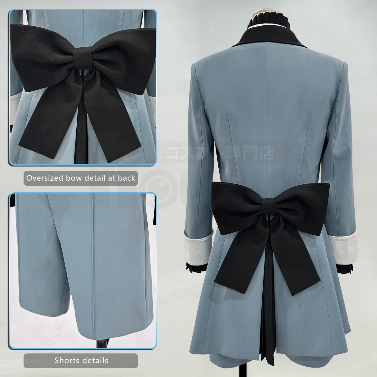 YOO Anime Ciel Phantomhive Brother Cosplay Costume Coat Shorts Shirt Vest Animation Convention Halloween Christmas thumbnail 8