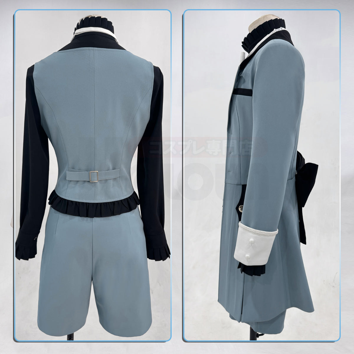 YOO Anime Ciel Phantomhive Brother Cosplay Costume Coat Shorts Shirt Vest Animation Convention Halloween Christmas thumbnail 9