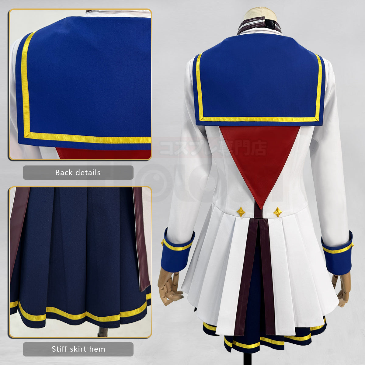 YOO Derby Game Oguri Cap Cosplay Costume Halloween Convention Christmas Coat Skirt Top Belt thumbnail 7