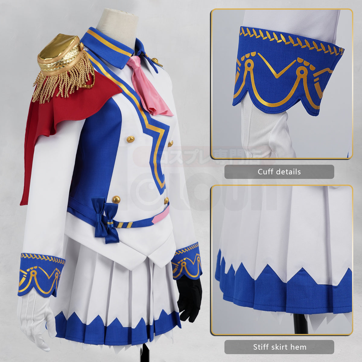 Pre-sale YOO Derby Game Tokai Teio Cosplay Costume Halloween Convention Christmas Red Shawl JK Skirt Gloves Gift thumbnail 6