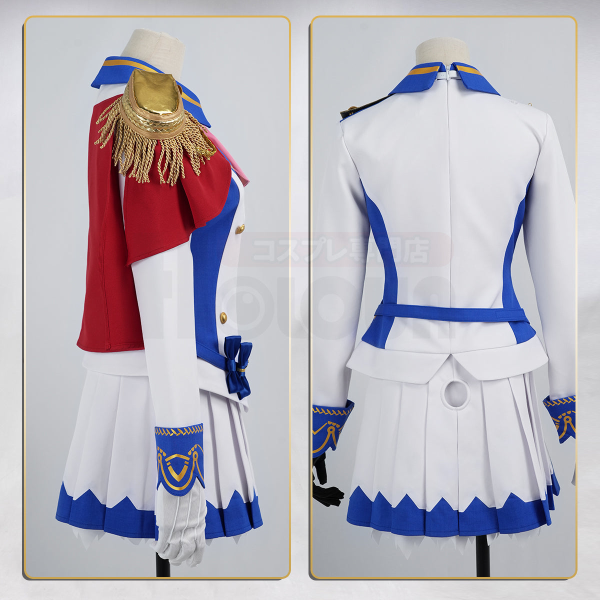 Pre-sale YOO Derby Game Tokai Teio Cosplay Costume Halloween Convention Christmas Red Shawl JK Skirt Gloves Gift thumbnail 9