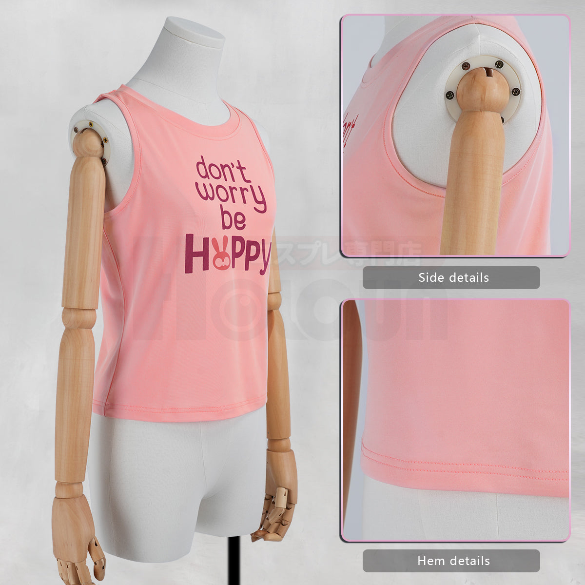 YOO Zoo Movie Judith Hopps Cosplay Costume Vest Sleeveless T-shirt Halloween Christmas Convention Daily Wear thumbnail 5