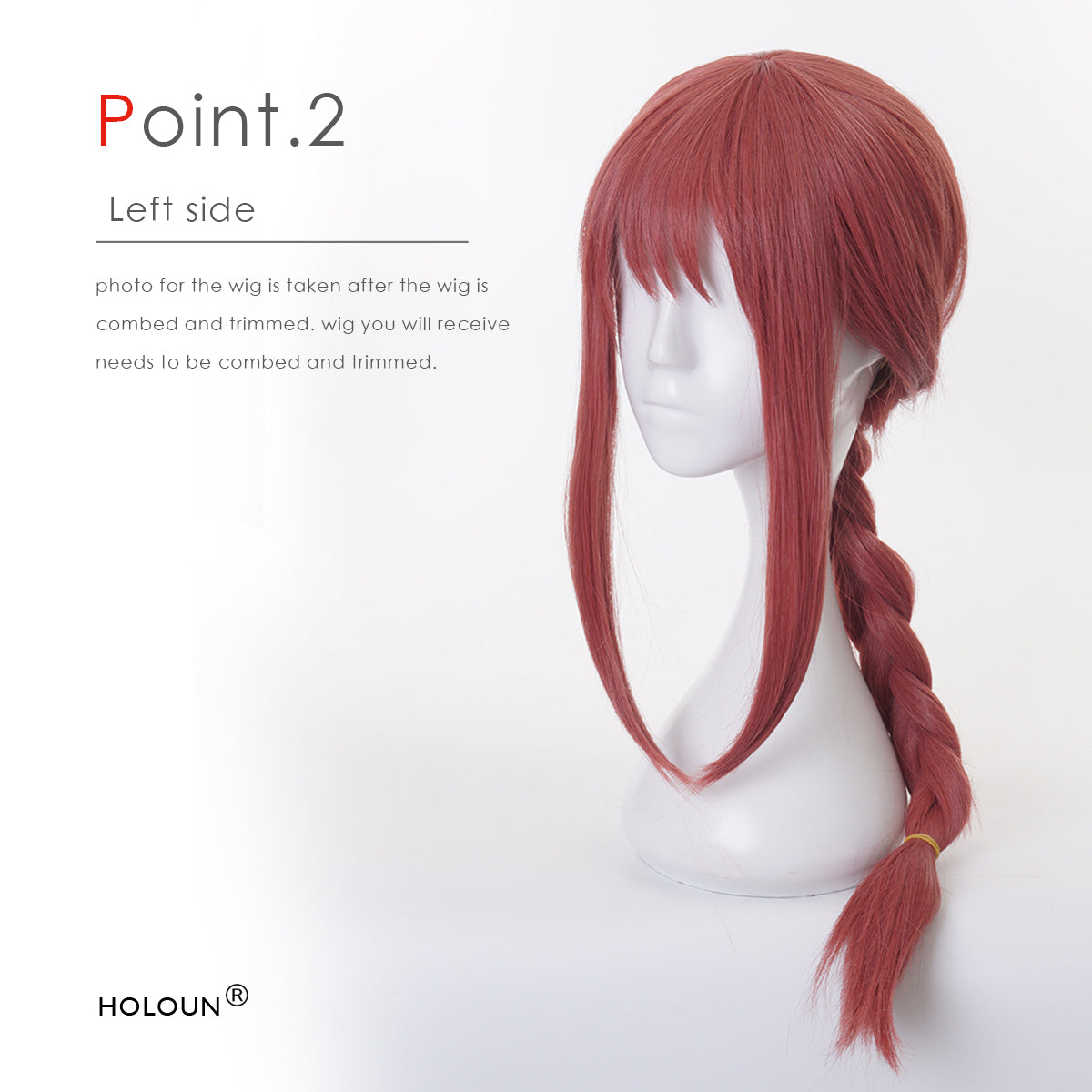 YOO Chainsaw Anime Makima Cosplay Costume Wig White Shirt Black Coat Pant Tie Halloween Christmas Convention Daily Wear thumbnail 14