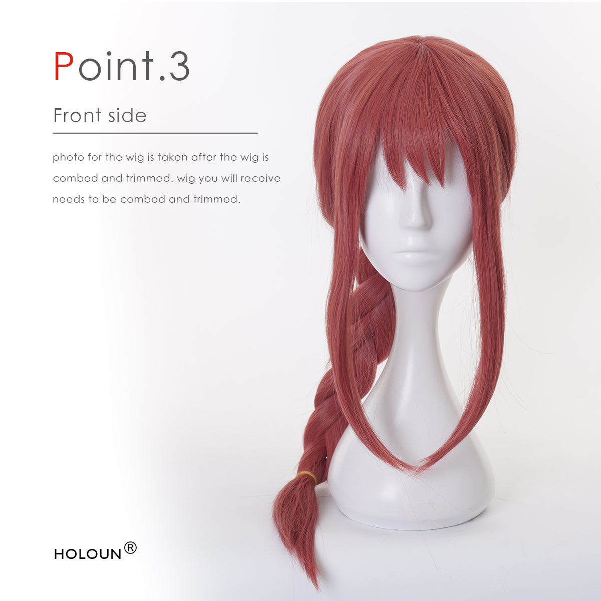 YOO Chainsaw Anime Makima Cosplay Costume Wig White Shirt Black Coat Pant Tie Halloween Christmas Convention Daily Wear thumbnail 15