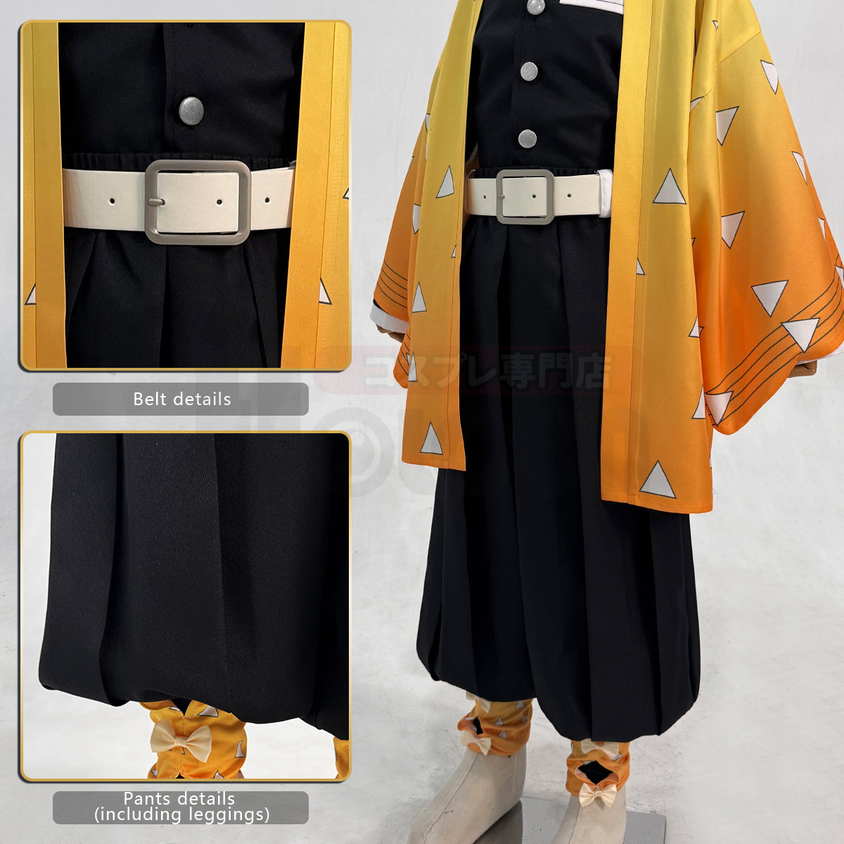 YOO Anime Tomioka Giyuu Kochou Shinobu Agatsuma Zenitsu Kamado Tanjirou Cosplay Costume  Kid Child Haori Top Pants Halloween Christmas thumbnail 14