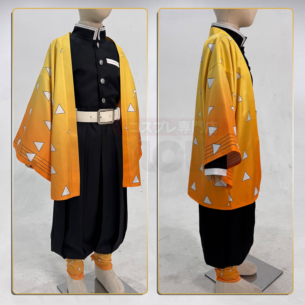 YOO Anime Tomioka Giyuu Kochou Shinobu Agatsuma Zenitsu Kamado Tanjirou Cosplay Costume  Kid Child Haori Top Pants Halloween Christmas thumbnail 17