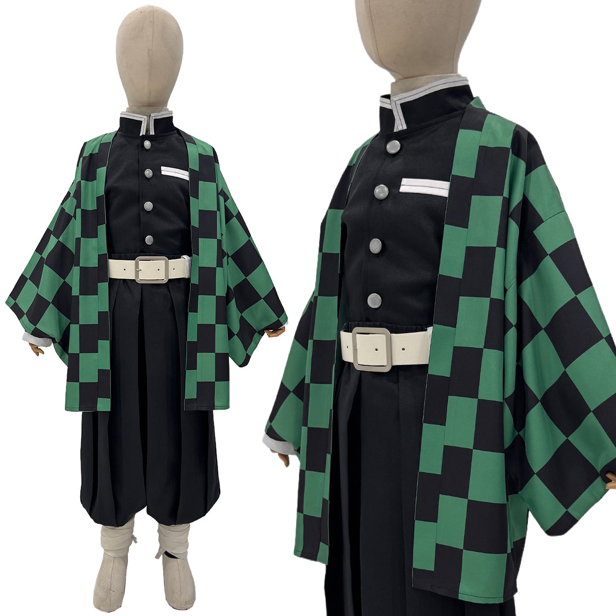 YOO Anime Tomioka Giyuu Kochou Shinobu Agatsuma Zenitsu Kamado Tanjirou Cosplay Costume  Kid Child Haori Top Pants Halloween Christmas thumbnail 19
