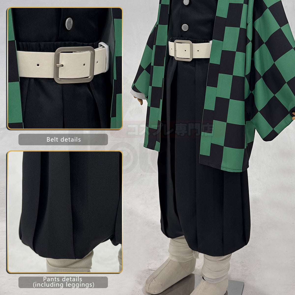 YOO Anime Tomioka Giyuu Kochou Shinobu Agatsuma Zenitsu Kamado Tanjirou Cosplay Costume  Kid Child Haori Top Pants Halloween Christmas thumbnail 22