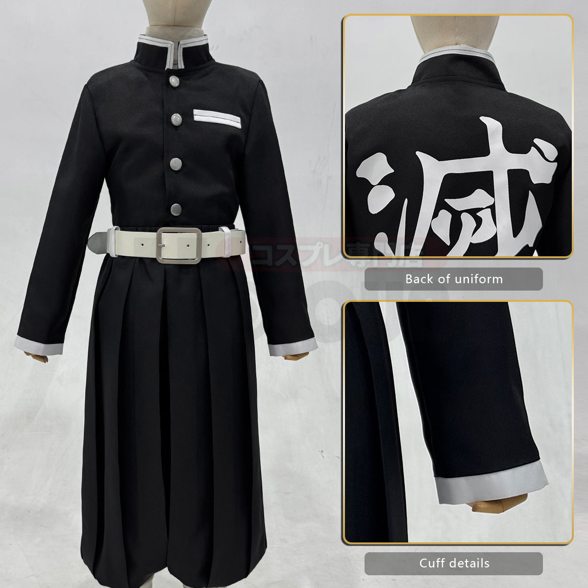 YOO Anime Tomioka Giyuu Kochou Shinobu Agatsuma Zenitsu Kamado Tanjirou Cosplay Costume  Kid Child Haori Top Pants Halloween Christmas thumbnail 23