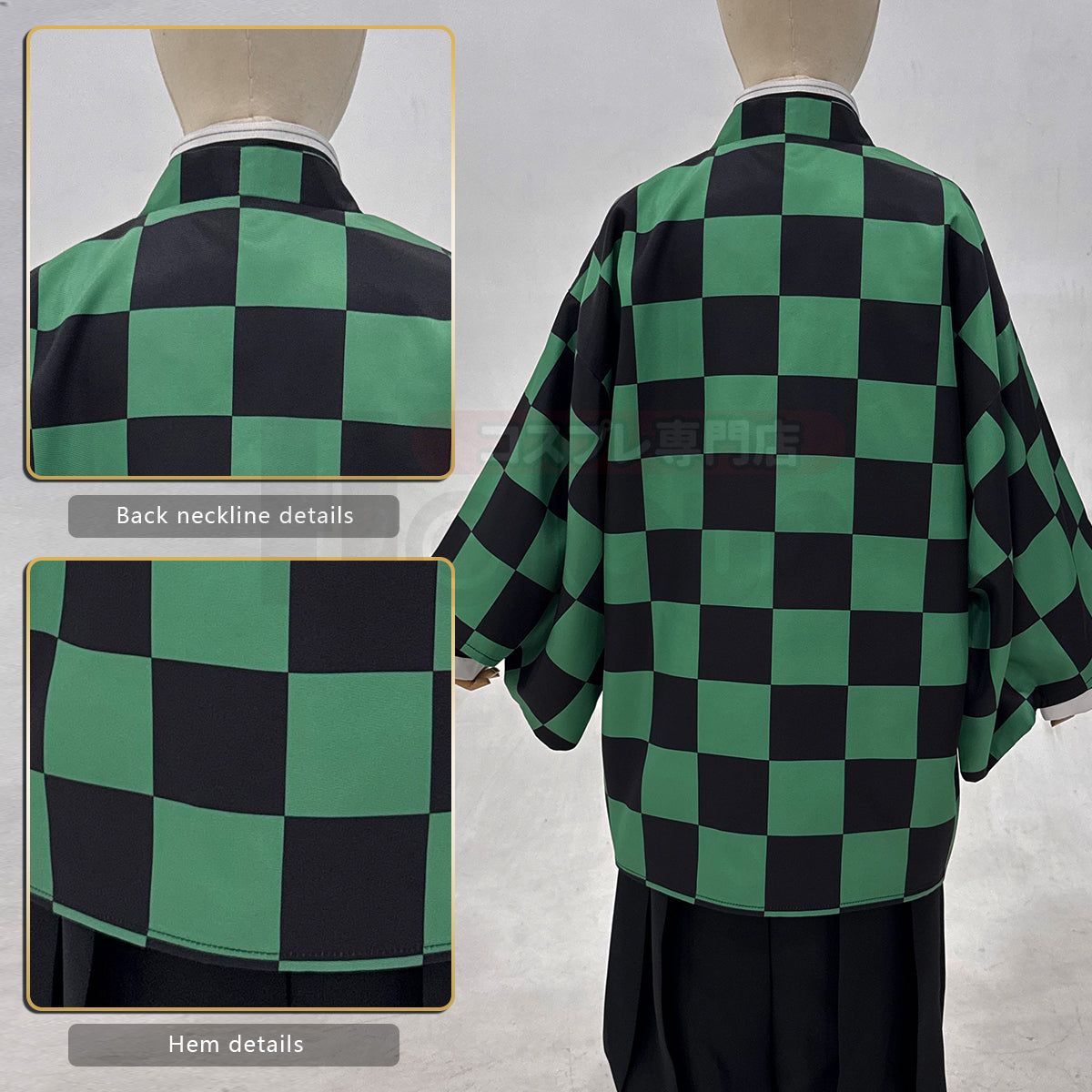 YOO Anime Tomioka Giyuu Kochou Shinobu Agatsuma Zenitsu Kamado Tanjirou Cosplay Costume  Kid Child Haori Top Pants Halloween Christmas thumbnail 24