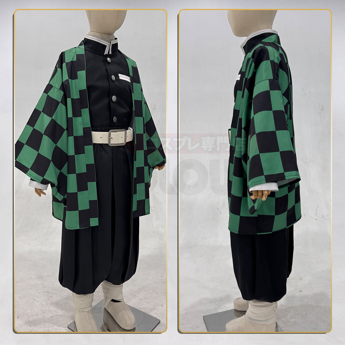 YOO Anime Tomioka Giyuu Kochou Shinobu Agatsuma Zenitsu Kamado Tanjirou Cosplay Costume  Kid Child Haori Top Pants Halloween Christmas thumbnail 25