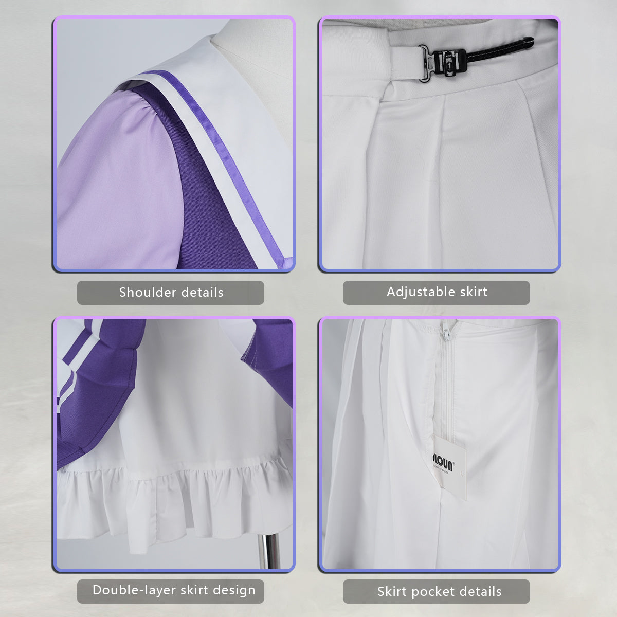 YOO Derby Game Tokai Teio Oguri Cap Mejiro McQueen Still in Love Silence Cosplay Costume JK Skirt Halloween Gift thumbnail 10