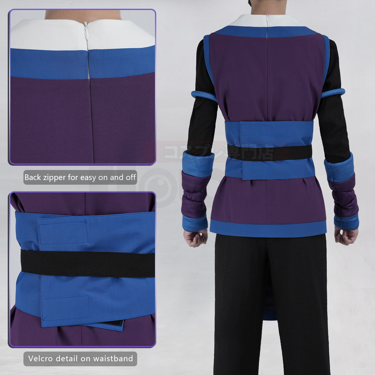 YOO Xiao Hei Anime Fengxi Cosplay Costume Top T-shirt Pants Animation Convention Halloween Christmas thumbnail 10