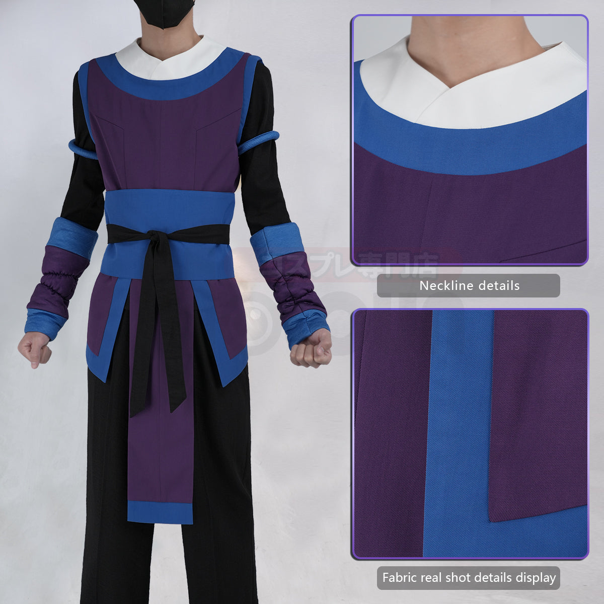 YOO Xiao Hei Anime Fengxi Cosplay Costume Top T-shirt Pants Animation Convention Halloween Christmas thumbnail 6