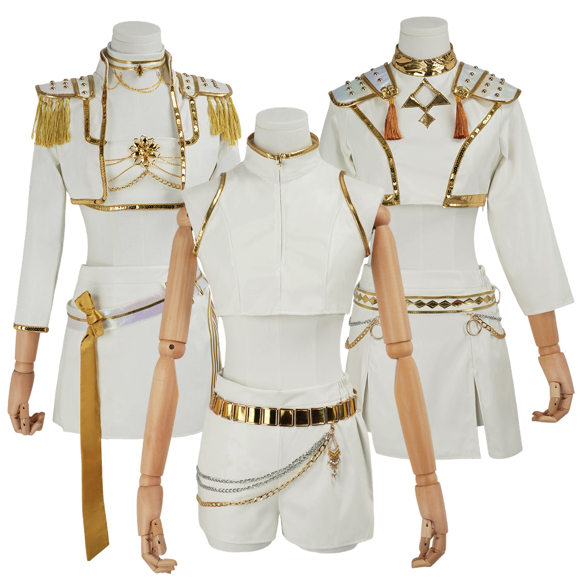 YOO Anime Rumii Zoeyy Miraa Kid Child Version White Stage Cosplay Costume Jacket Shorts Skirt Halloween Christmas Gift