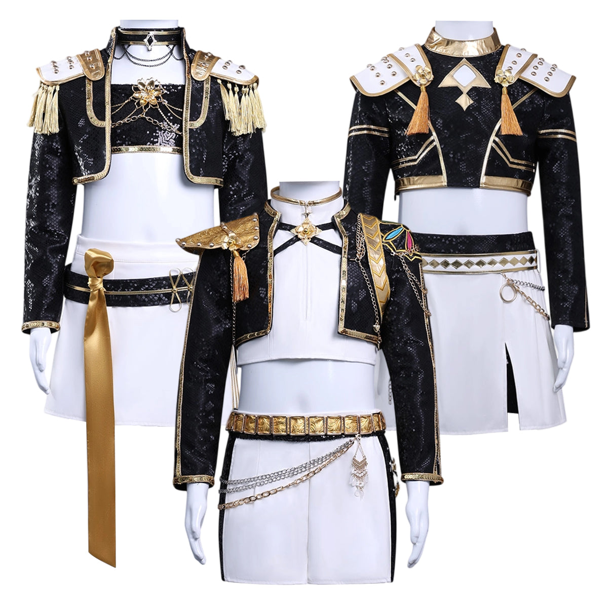 YOO Anime Zoeyy Rumii Miraa Kid Child Version Black Stage Cosplay Costume Jacket Shorts Skirt Halloween Christmas Convention