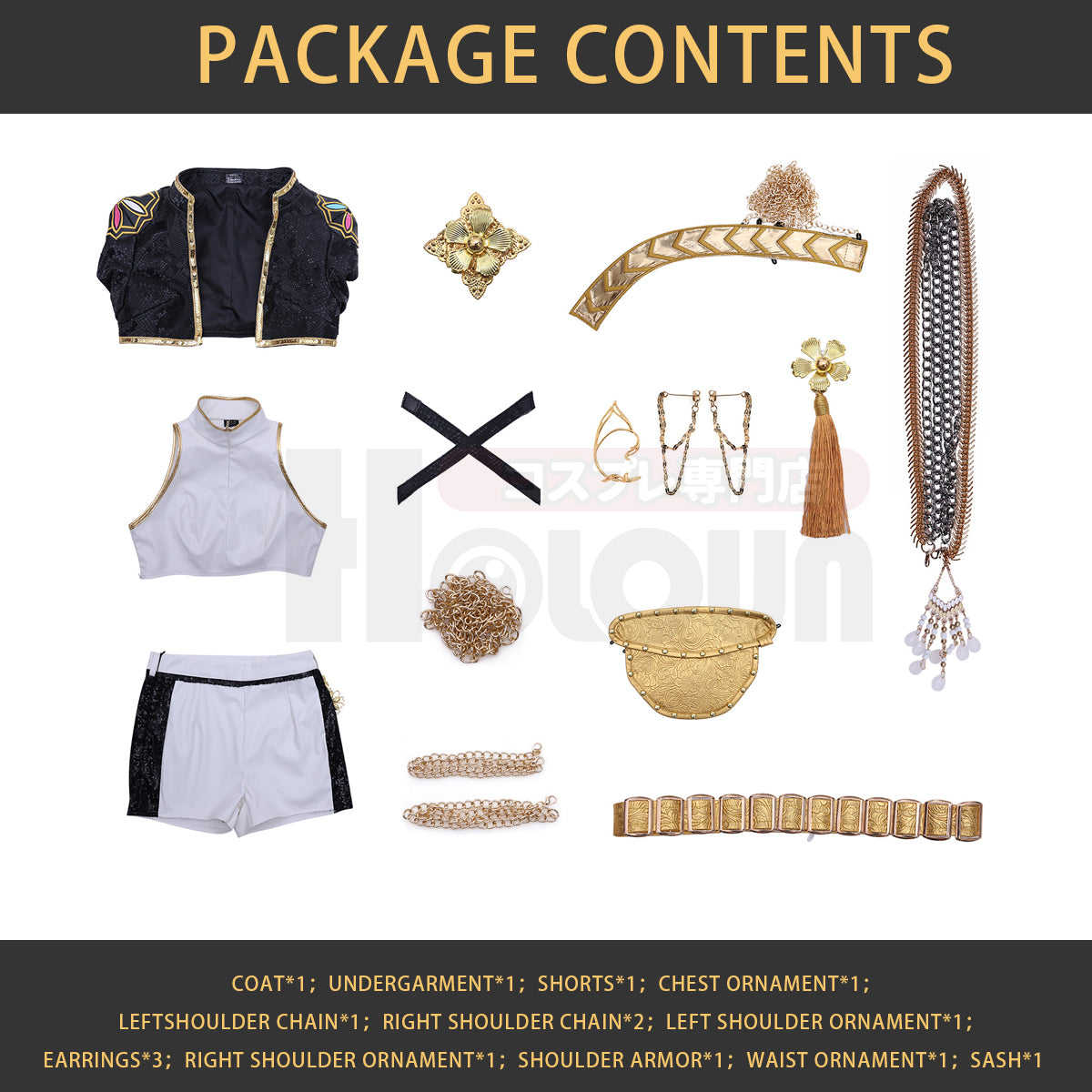 YOO Anime Zoeyy Rumii Miraa Kid Child Version Black Stage Cosplay Costume Jacket Shorts Skirt Halloween Christmas Convention thumbnail 8