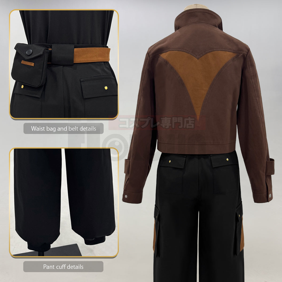 YOO Xiao Hei Anime Luye Cosplay Costume Uniform Coffee Jacket Black Pants Animation Convention Halloween Christmas Daily Wear thumbnail 6