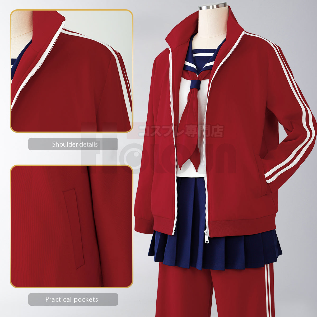 YOO Gintama Anime Kagura Cosplay Costume Tracksuit Pants Jk Uniform Halloween Christmas Convention thumbnail 4