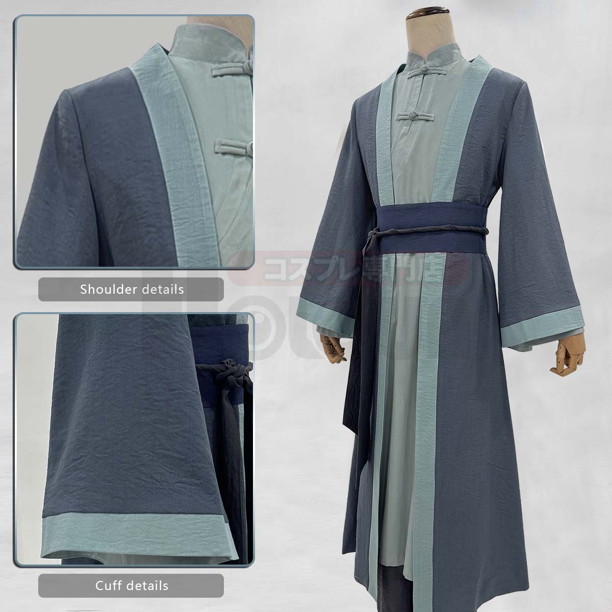 YOO Xiao Hei Anime Wu Xian Infinity Cosplay Costume Coat Top Pants Belt Animation Convention Halloween Christmas Gift thumbnail 6