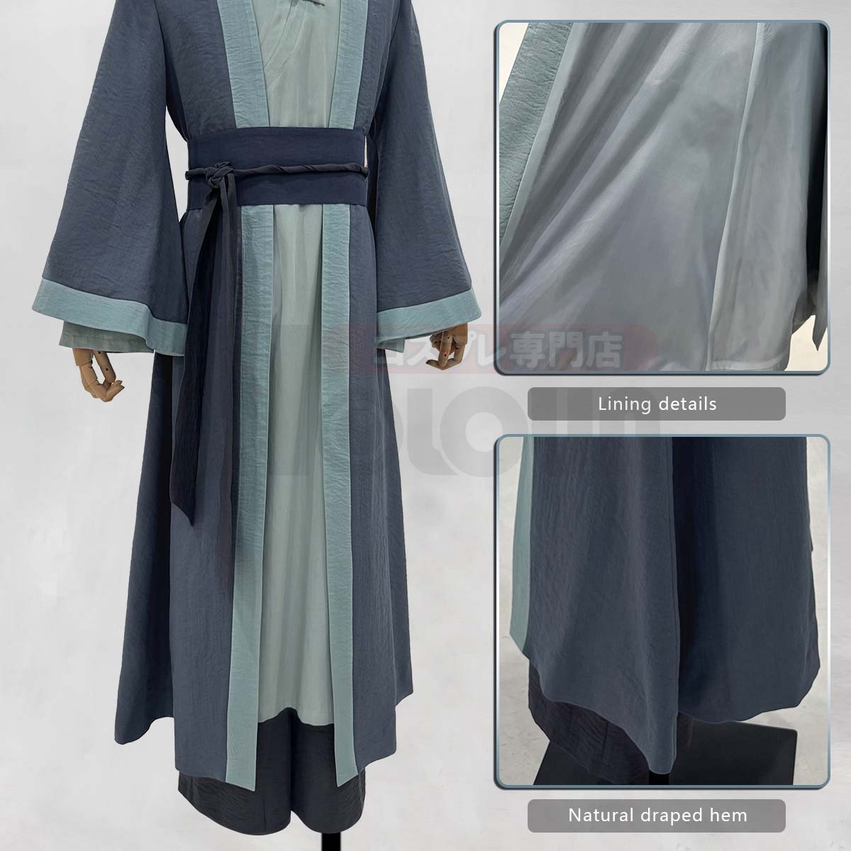 YOO Xiao Hei Anime Wu Xian Infinity Cosplay Costume Coat Top Pants Belt Animation Convention Halloween Christmas Gift thumbnail 7