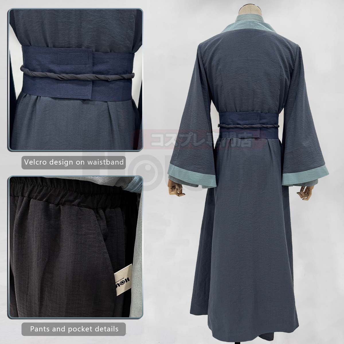 YOO Xiao Hei Anime Wu Xian Infinity Cosplay Costume Coat Top Pants Belt Animation Convention Halloween Christmas Gift thumbnail 9