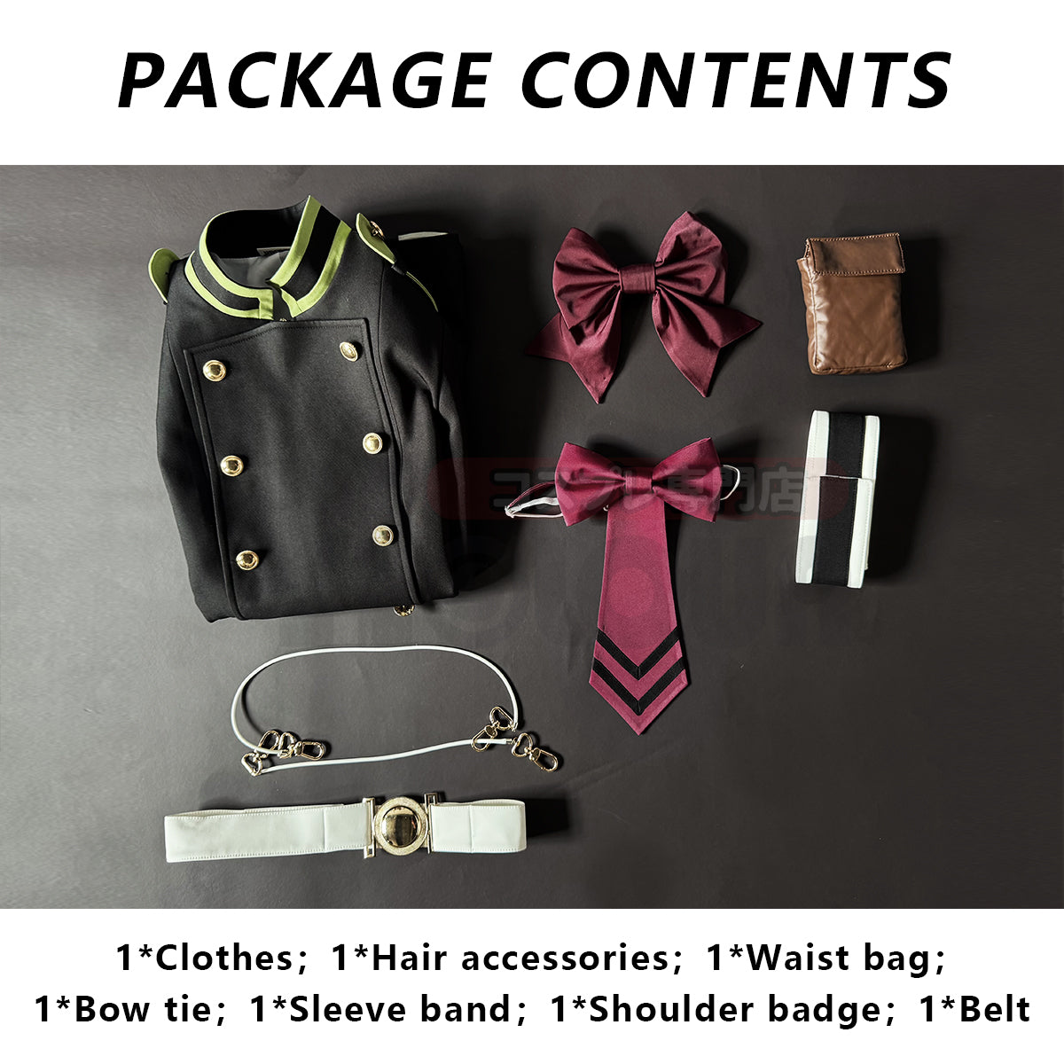 YOO Seraph Of The End Anime Shinoa Hiiragi Cosplay Costume Coat Belt Bow Tie Halloween Christmas Convention Daily Wear thumbnail 9