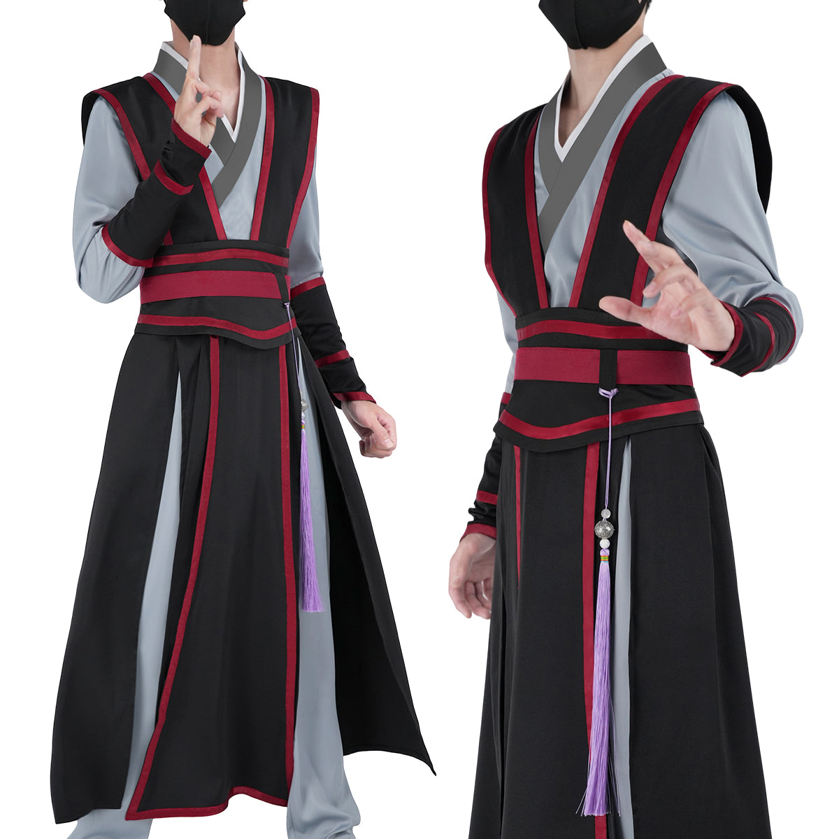YOO Mo Dao Zu Shi Anime Wei Wuxian Cosplay Costume Grandmaster of Demonic Cultivation Halloween Christmas Convention thumbnail 2