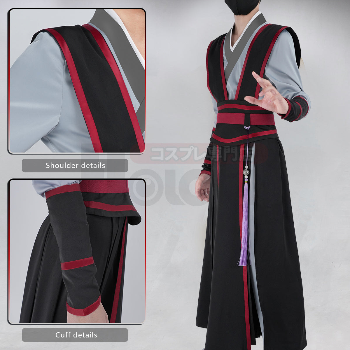 YOO Mo Dao Zu Shi Anime Wei Wuxian Cosplay Costume Grandmaster of Demonic Cultivation Halloween Christmas Convention thumbnail 6