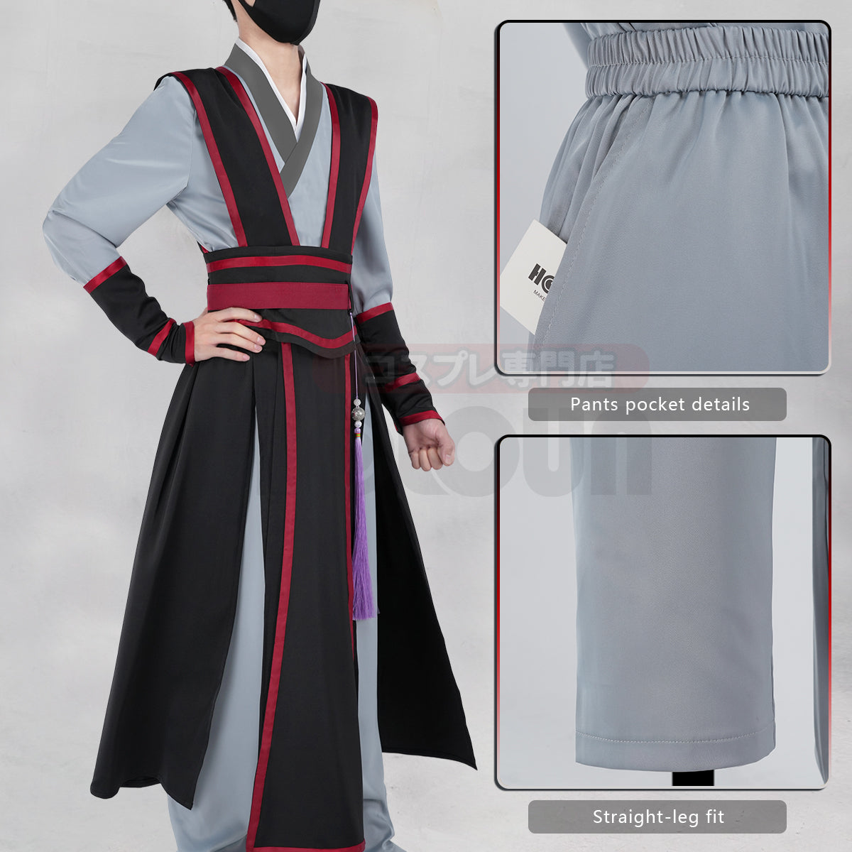 YOO Mo Dao Zu Shi Anime Wei Wuxian Cosplay Costume Grandmaster of Demonic Cultivation Halloween Christmas Convention thumbnail 7