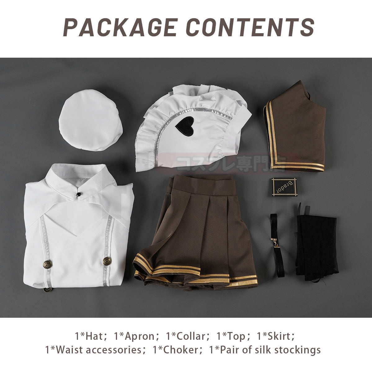 YOO NIKKE Game Brad Cosplay Costume Maid Dress JK Skirt Cos Animation Convention Halloween Christmas Gift thumbnail 10