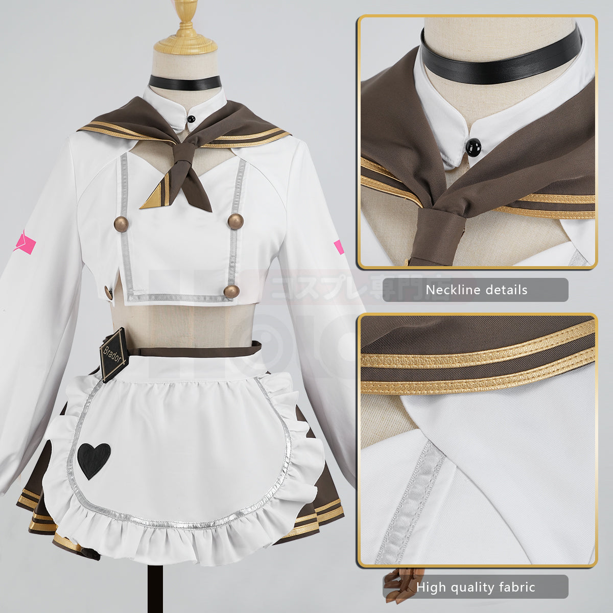 YOO NIKKE Game Brad Cosplay Costume Maid Dress JK Skirt Cos Animation Convention Halloween Christmas Gift thumbnail 5