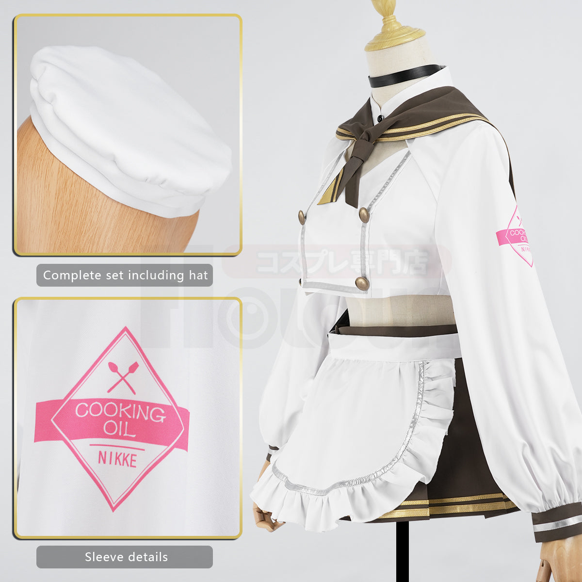 YOO NIKKE Game Brad Cosplay Costume Maid Dress JK Skirt Cos Animation Convention Halloween Christmas Gift thumbnail 6