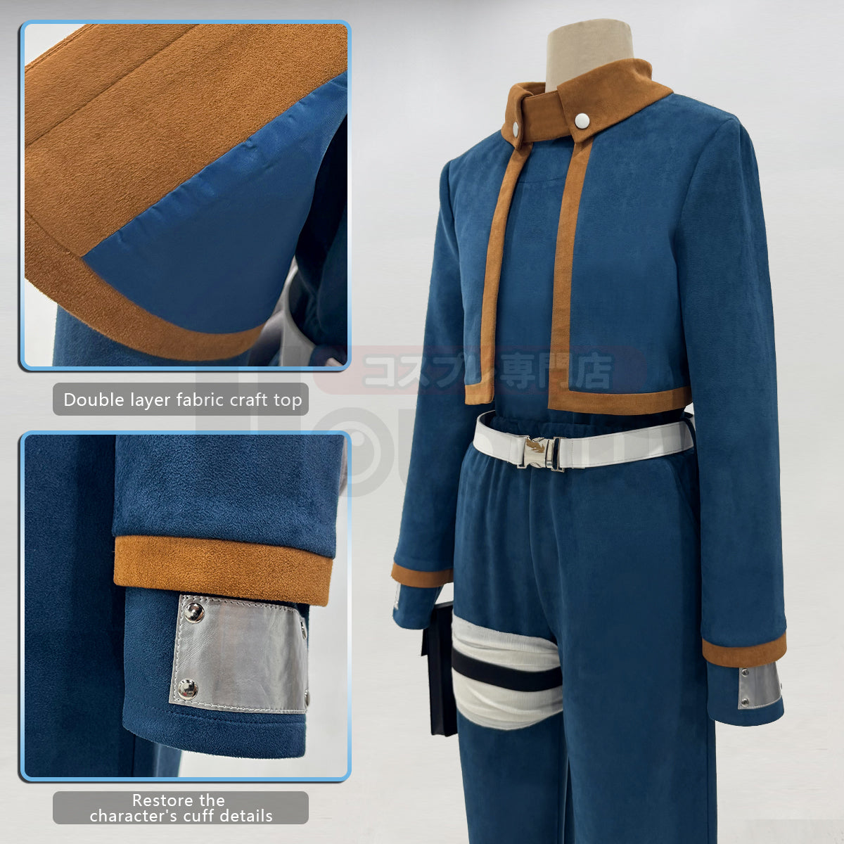 YOO Anime Uchiha Obito Cosplay Costume Top Shirt Pants Waist Bags Animation Convention Halloween Christmas Adult Version thumbnail 5