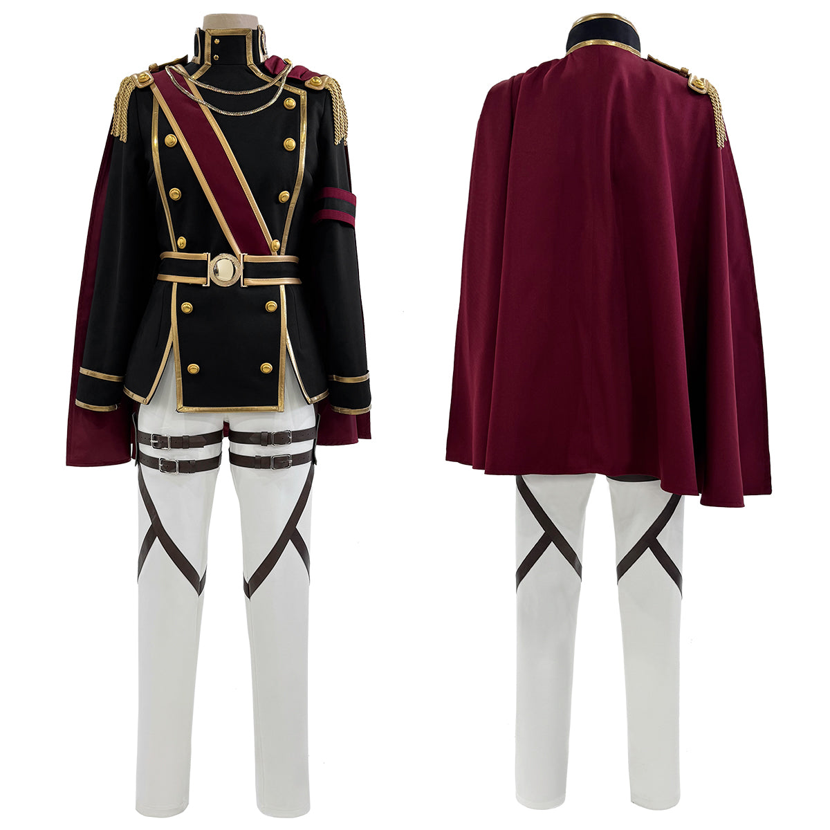 YOO Titan Anime Mikasa Ackerman Cosplay Costume Cloak Coat Pants Uniform Animation Convention 2025 Unisex Halloween Christmas