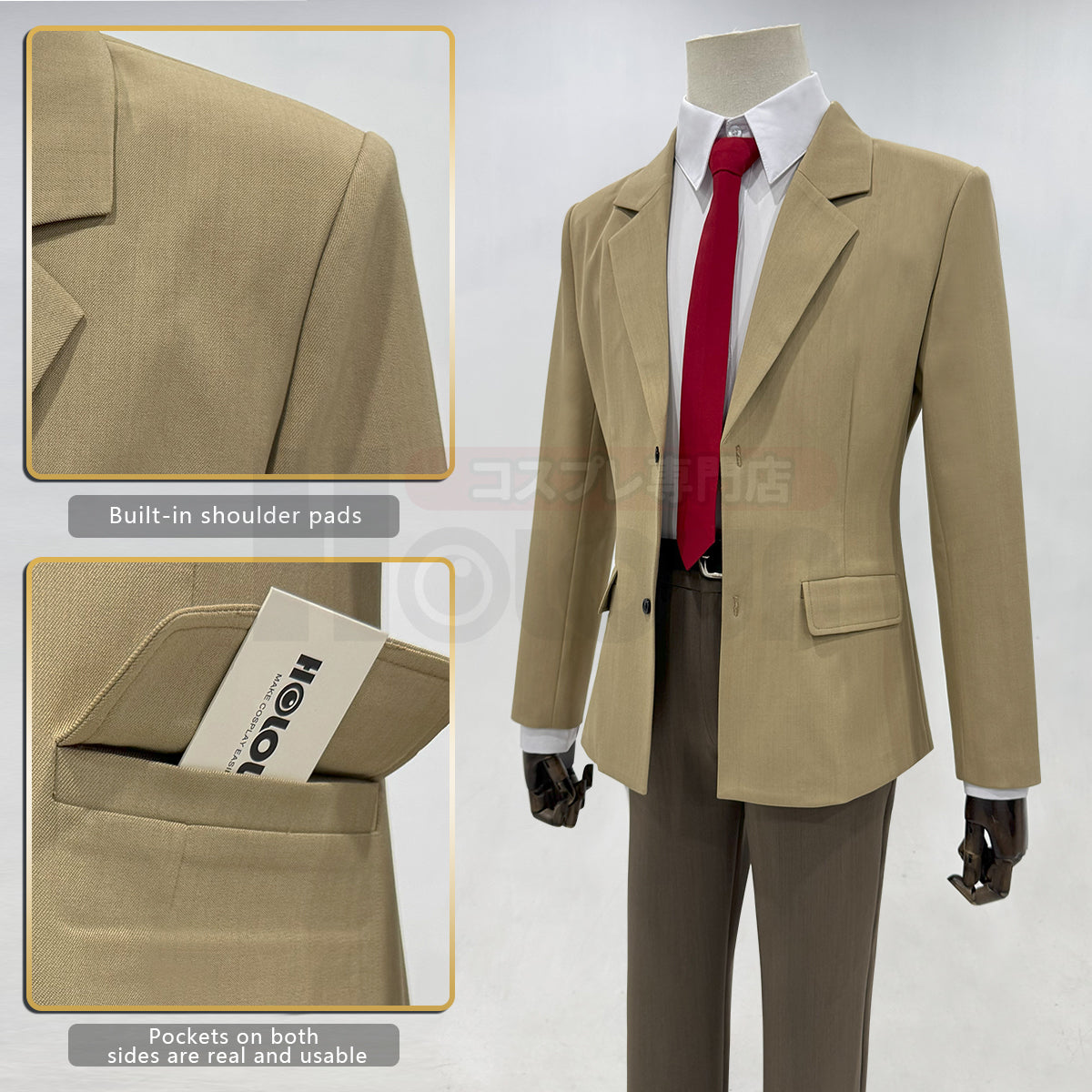 YOO Death Anime Yagami Light Cosplay Costume Suit Shirt Pants Tie Cos Convention Daily Wearing Unisex thumbnail 5