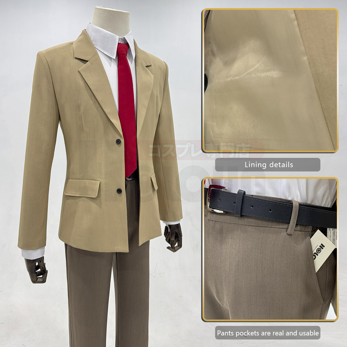 YOO Death Anime Yagami Light Cosplay Costume Suit Shirt Pants Tie Cos Convention Daily Wearing Unisex thumbnail 6