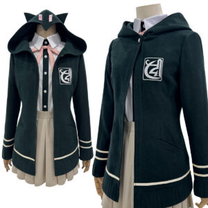 YOO Danganronpa Game Trigger Happy Havoc Nanami ChiaKi Cosplay Costume Coat Shirt Skirt Hair Clip School Uniform Cos