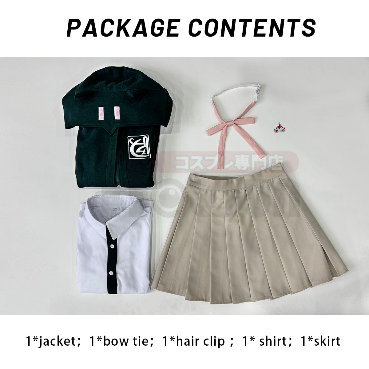 YOO Danganronpa Game Trigger Happy Havoc Nanami ChiaKi Cosplay Costume Coat Shirt Skirt Hair Clip School Uniform Cos thumbnail 13