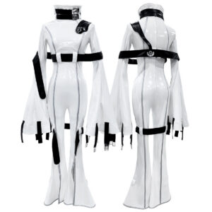YOO Anime CC Cosplay Costume White Uniform Jumpsuit Strait-Jacket C.C. Halloween Gift