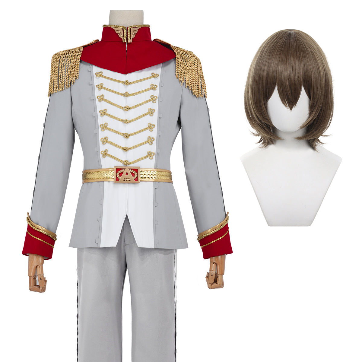 YOO P5 Game Akechi Goro Cosplay Costume Wig Crow Grey Uniform Mask Cos Convention Stage Comic Suit Christmas New Year Gift thumbnail 2