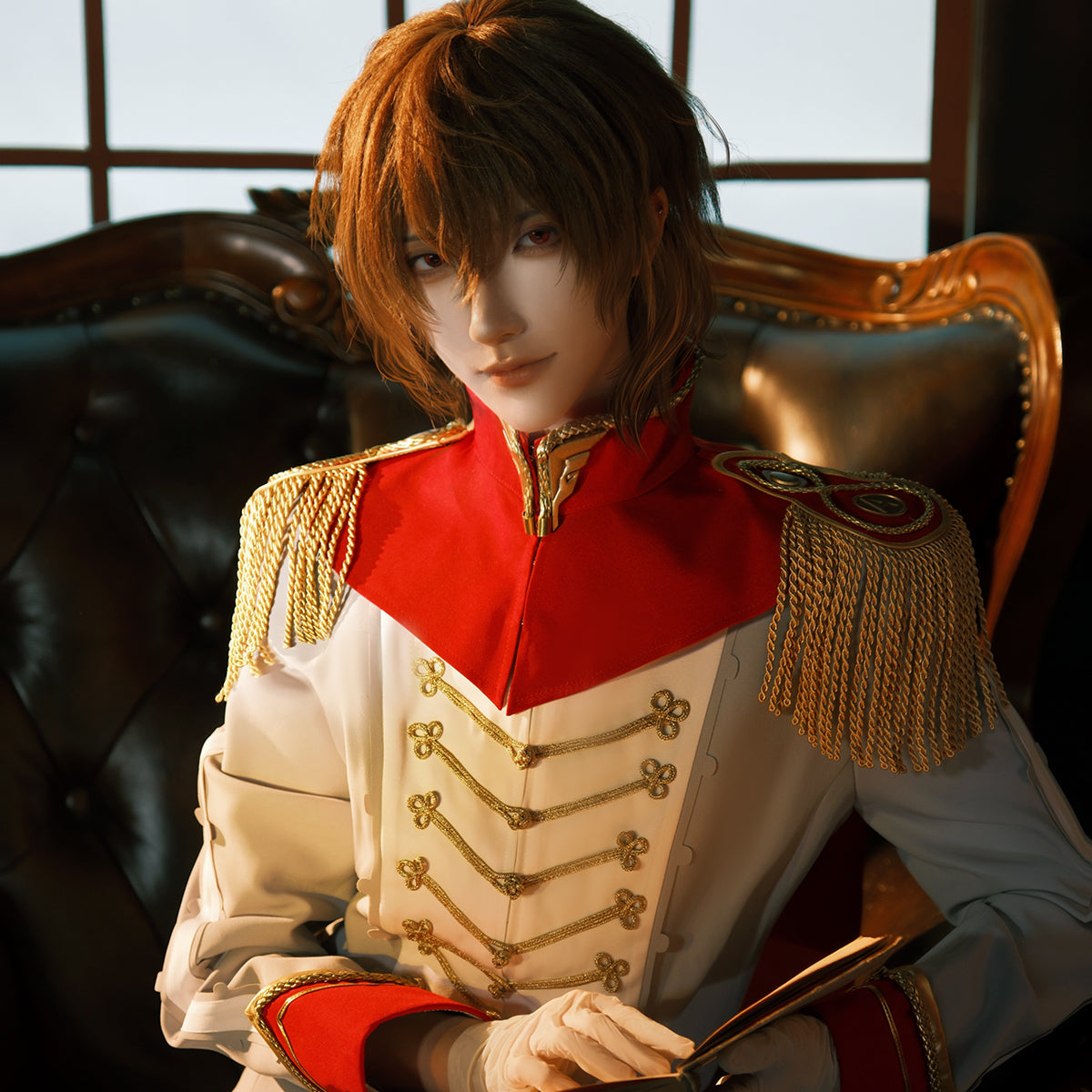 YOO P5 Game Akechi Goro Cosplay Costume Wig Crow Grey Uniform Mask Cos Convention Stage Comic Suit Christmas New Year Gift thumbnail 4