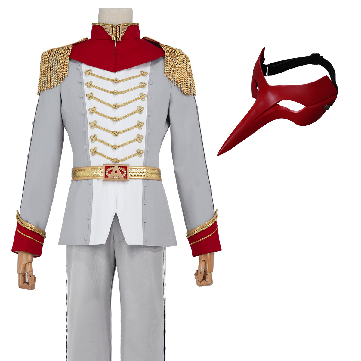 YOO P5 Game Akechi Goro Cosplay Costume Wig Crow Grey Uniform Mask Cos Convention Stage Comic Suit Christmas New Year Gift thumbnail 5