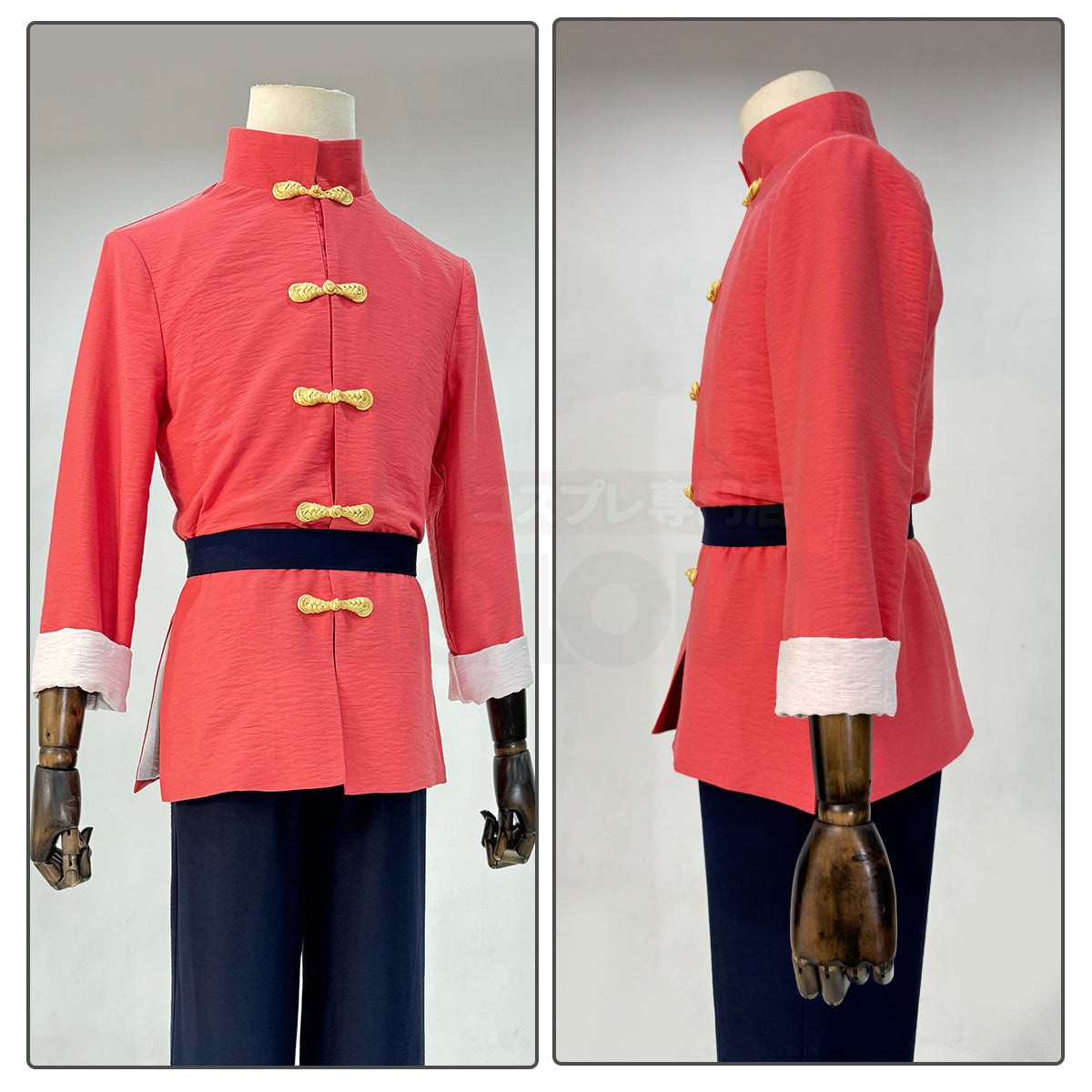 YOO Anime Ranma Saotome Cosplay Costume Wig Shirt Pants Belt Cos Convention Halloween Christmas Gift Rose Net thumbnail 10