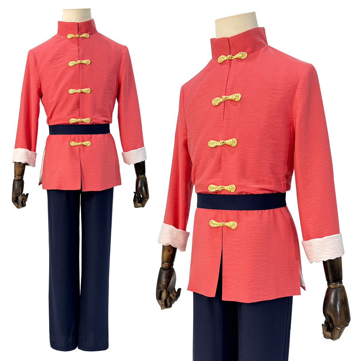 YOO Anime Ranma Saotome Cosplay Costume Wig Shirt Pants Belt Cos Convention Halloween Christmas Gift Rose Net thumbnail 7