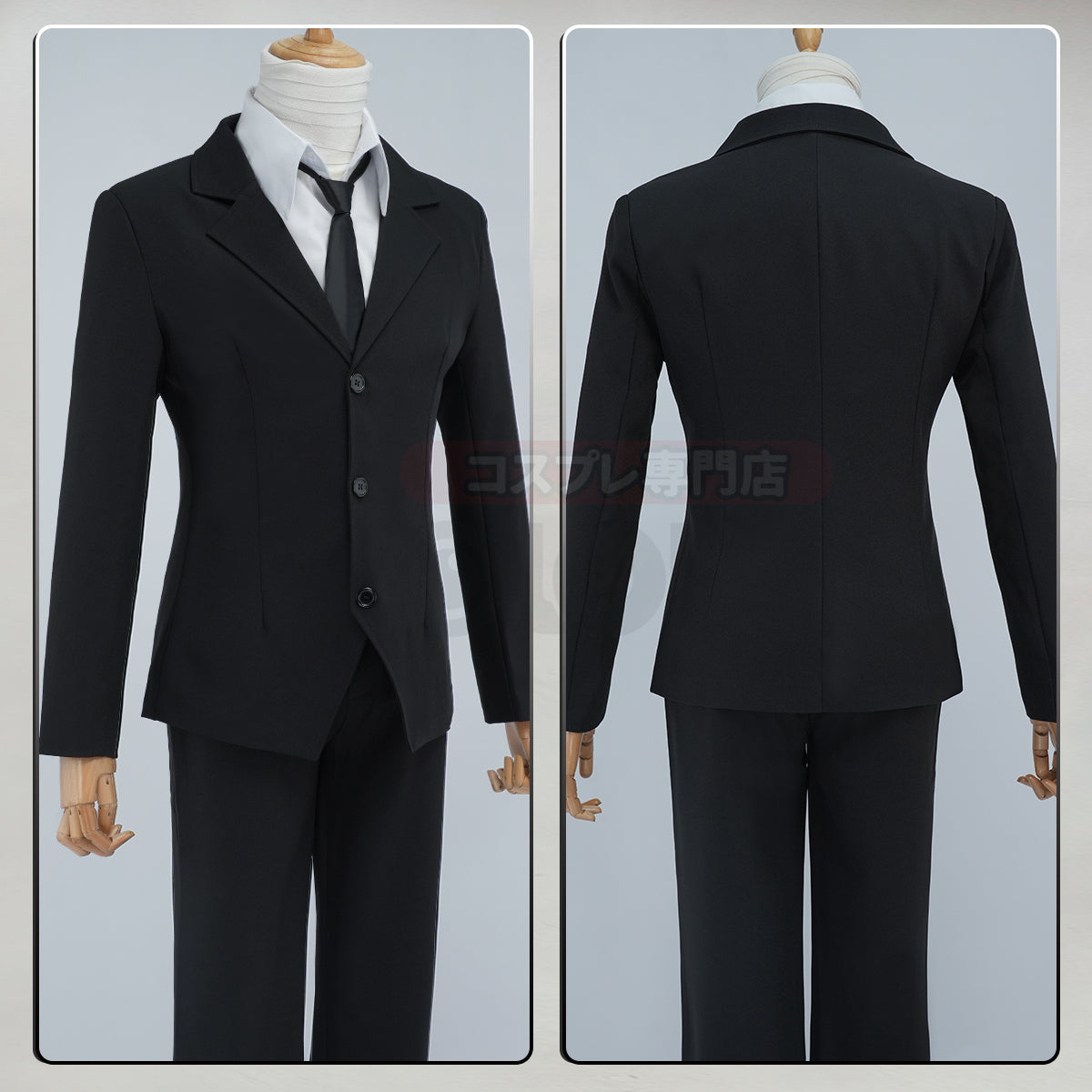 YOO Bungo Anime Dazai Osamu Cosplay Costume Wig Black Lining Coat Elastic Pants Shirt Tie Daily Wearing Halloween Christmas thumbnail 11