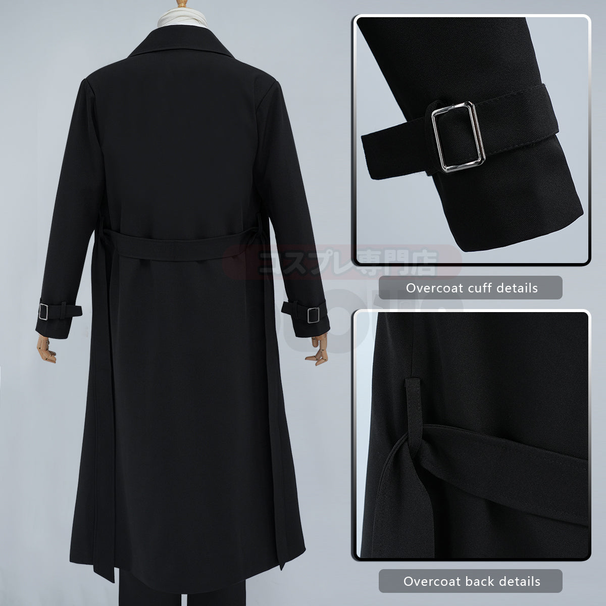 YOO Bungo Anime Dazai Osamu Cosplay Costume Wig Black Lining Coat Elastic Pants Shirt Tie Daily Wearing Halloween Christmas thumbnail 9